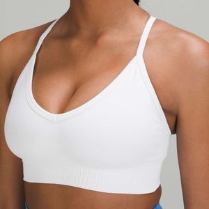 NWT 4 Lululemon Ebb to Street Bra White